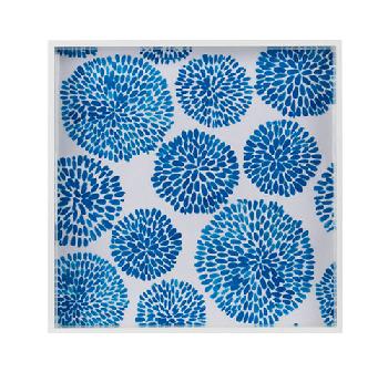 Lacquered platter - Plateau bois carré large 37x37